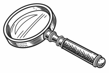 vector magnifying glass isolated on white background