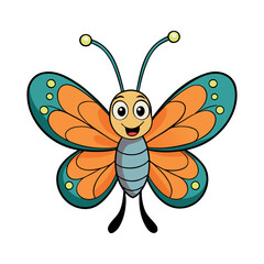 Collection of butterfly icon and animals silhouettes