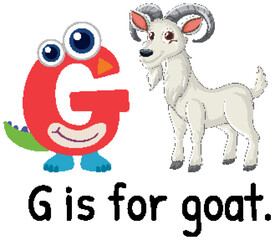 Alphabet Illustration: G is for Goat