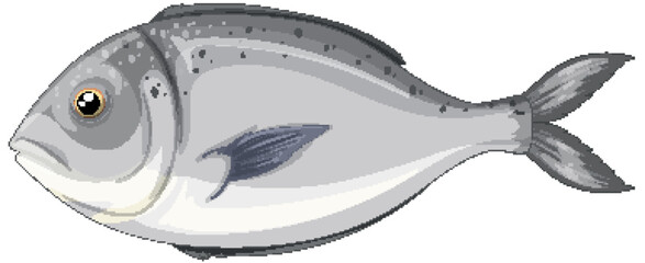 Realistic Vector Illustration of a Fish