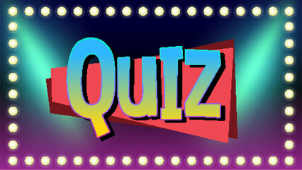 Vibrant Game Show Quiz Vector Illustration