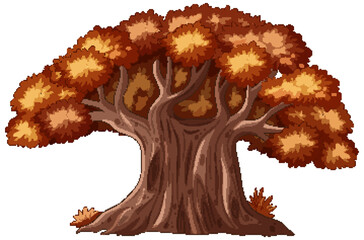 Majestic Autumn Tree Illustration