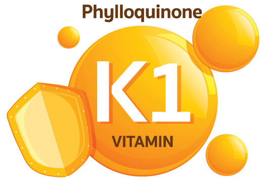 Vitamin K1 Phylloquinone Icon with Protective Shield