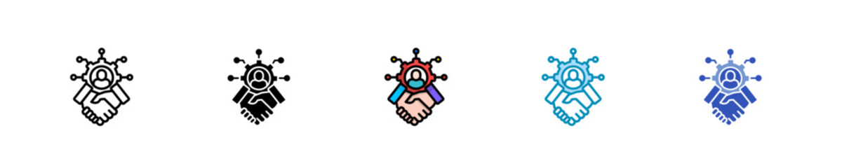 Smart Customer Engagement  Icon Set Multiple Style Collection