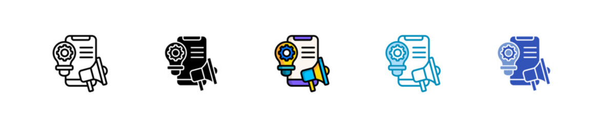 Digital Branding Solutions  Icon Set Multiple Style Collection