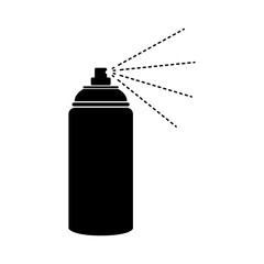 Spray can icon, Spray paint can icon, aerosol spray can, Flat vector illustration design.