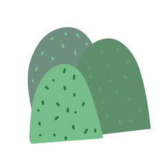 Hills bushes green background