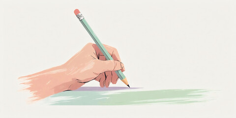 Left Hand Writing Pencil – Vector for International Left‑Handers Day