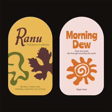 Ranu and Morning Dew Minimalist Labels
