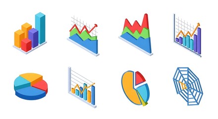 Isometric Chart Graphics Set