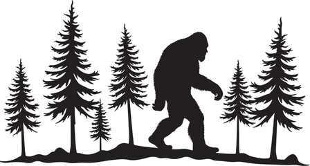 Bigfoot Pine Forest Silhouette bundle