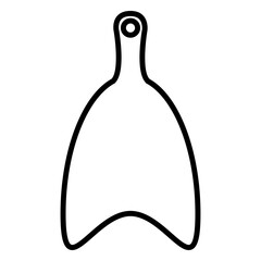 Kitchen board vector icon. Serving Board illustration sign. Meat board symbol or logo.