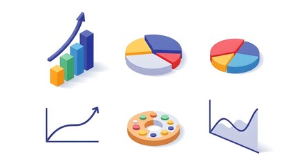 Isometric Chart and Graph Data Visualizations