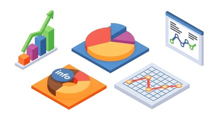Isometric chart graph analysis data