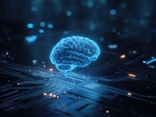 Digital brain on circuit board (4)