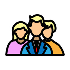 Group Avatar Vector Filled Icon Design