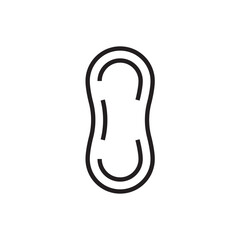 sanitary pad icon outline editable stroke eps