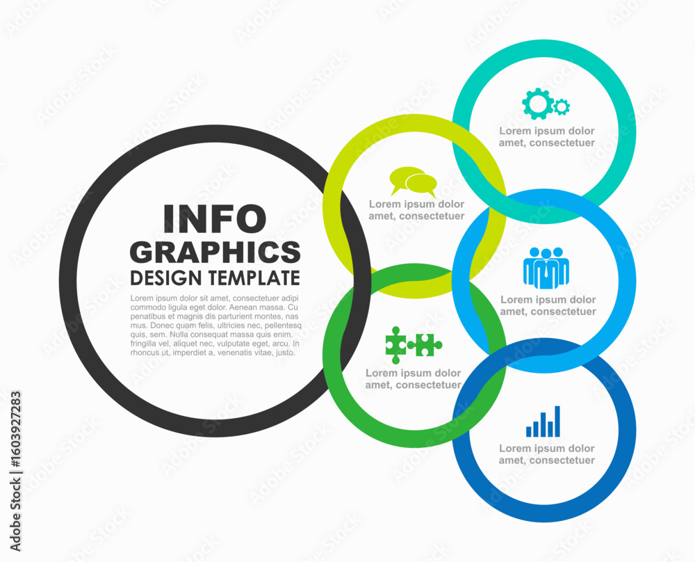 Poster infographic design template with place for your data. vector illustration.