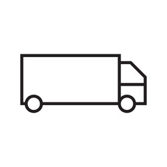 truck tempo van icon outline editable stroke line drawing eps