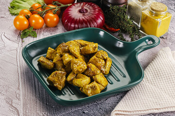 Indian cuisine curry chicken fillet