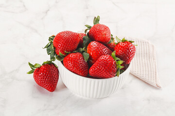Sweet srawberry in the bowl