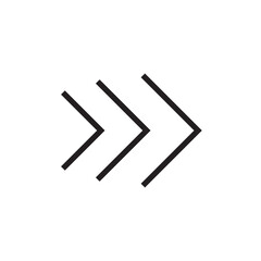 forward arrow icon outline editable stroke line drawing eps