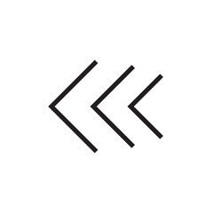 backward arrow icon outline editable stroke line drawing eps