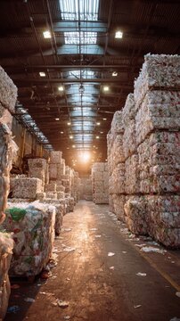 Recycling Facility Processing Recyclable Materials and Waste Management Operations