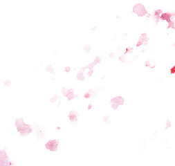 A white background with red splatters of paint
