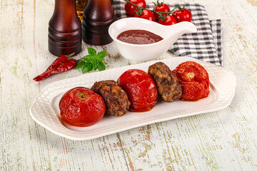 Turkish cuisine - Domatesli Kebab with tomato