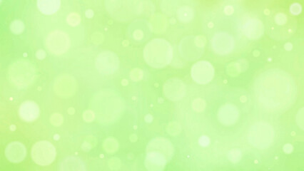 緑　玉ボケ　キラキラ　抽象的　16:9  素材　爽やか　シンプル　新緑　光る　Abstract green illustration background.Bokeh lights.