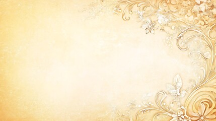 Ornate, pastel floral border