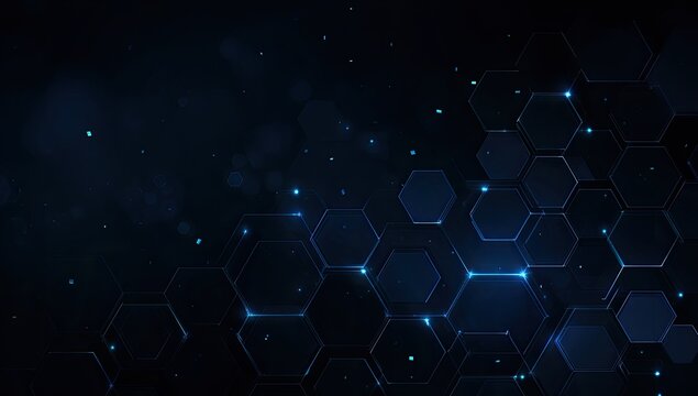 Abstract digital hexagon pattern