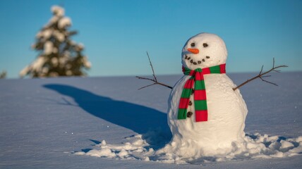 Festive Snowman in Winter Wonderland