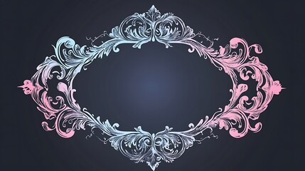 Ornate Oval Frame Design