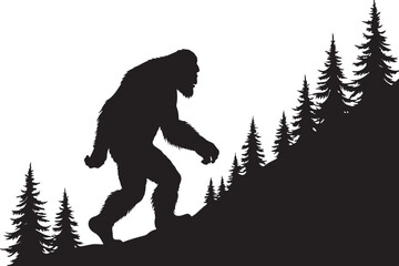 Fototapeta premium Bigfoot Forest Silhouette Bundle