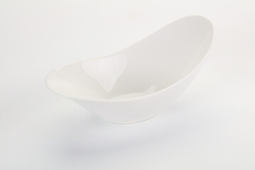 White ceramic empty bowl dishware