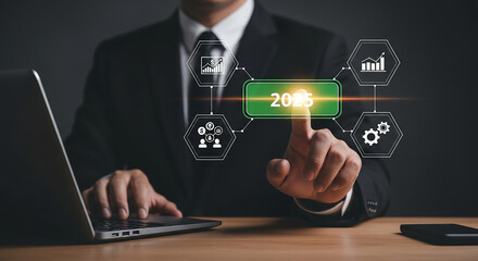Businessman pressing virtual buy rent switch representing real estate decision property investment choice and financial housing opportunity
