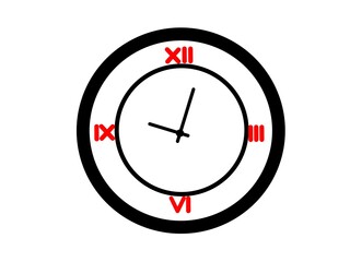Simple Clock Roman Numerals Graphic Icon Time