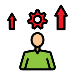Personal Development Plan Vector Filled Icon Design