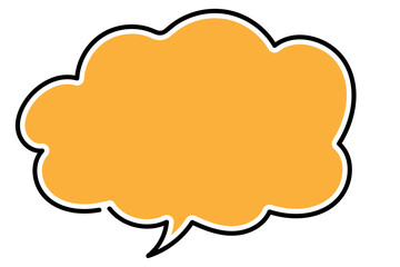 手書き風のかわいい吹き出し素材イラスト