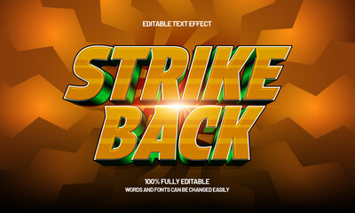 strike back editable text effect with a sport and match text style