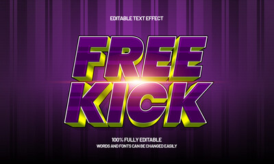 free kick editable text effect with a sport and match text style