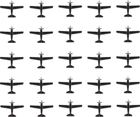 silhouette of a plane