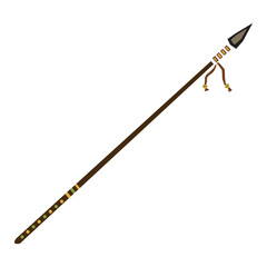 vector illustration of a fishing rod