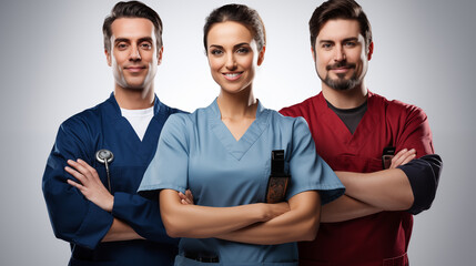 Healthcare Professionals in Scrubs: The Frontline Heroes