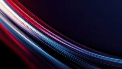 Abstract, dynamic, colorful, flowing lines on a dark background