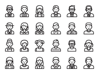 Volunteer Conference minimalist 2D line designs