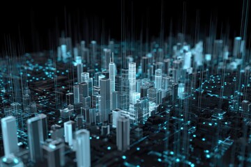 Abstract cityscape visualization