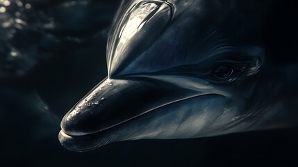 Head on shot of dolphin in swirling ocean wave high resolution picture